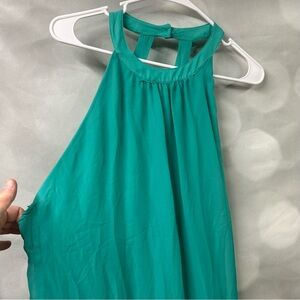 Socialite teal green halter maxi dress‎ in size medium.